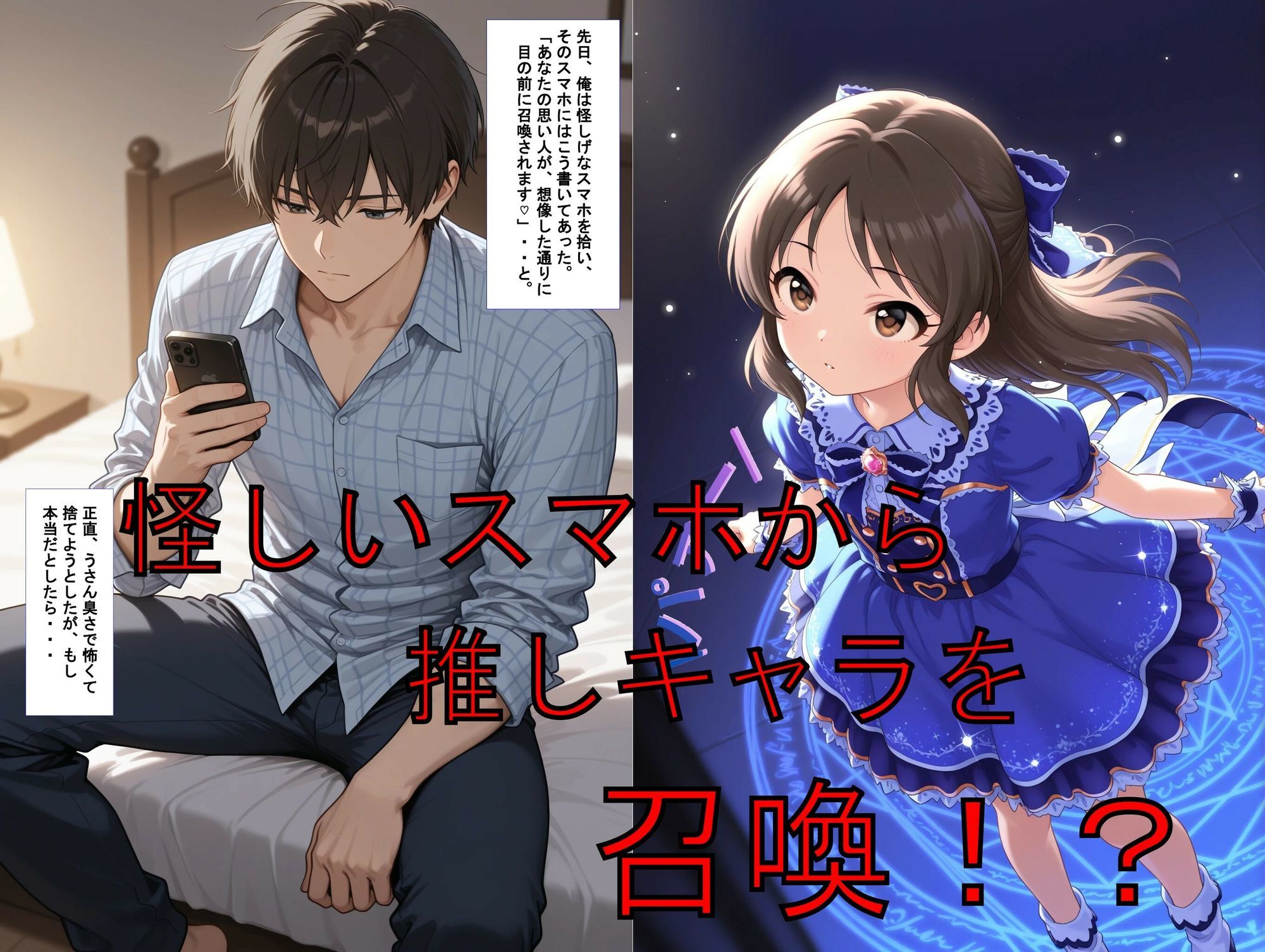 【エロ漫画】推しキャラ召喚した俺！  ちっぱいアイドルは、健気に甘美なご奉仕を  〜橘  あ〇す〜ver1