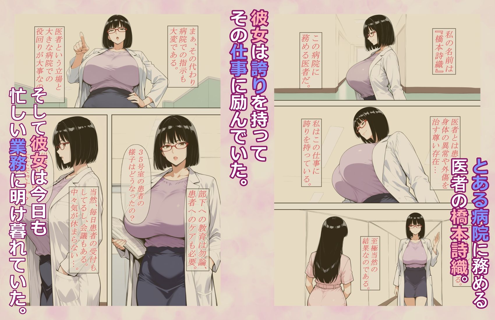 生意気な巨乳美人女医に憑依したのでド変態オナニーしてやる！！の作品画像 1