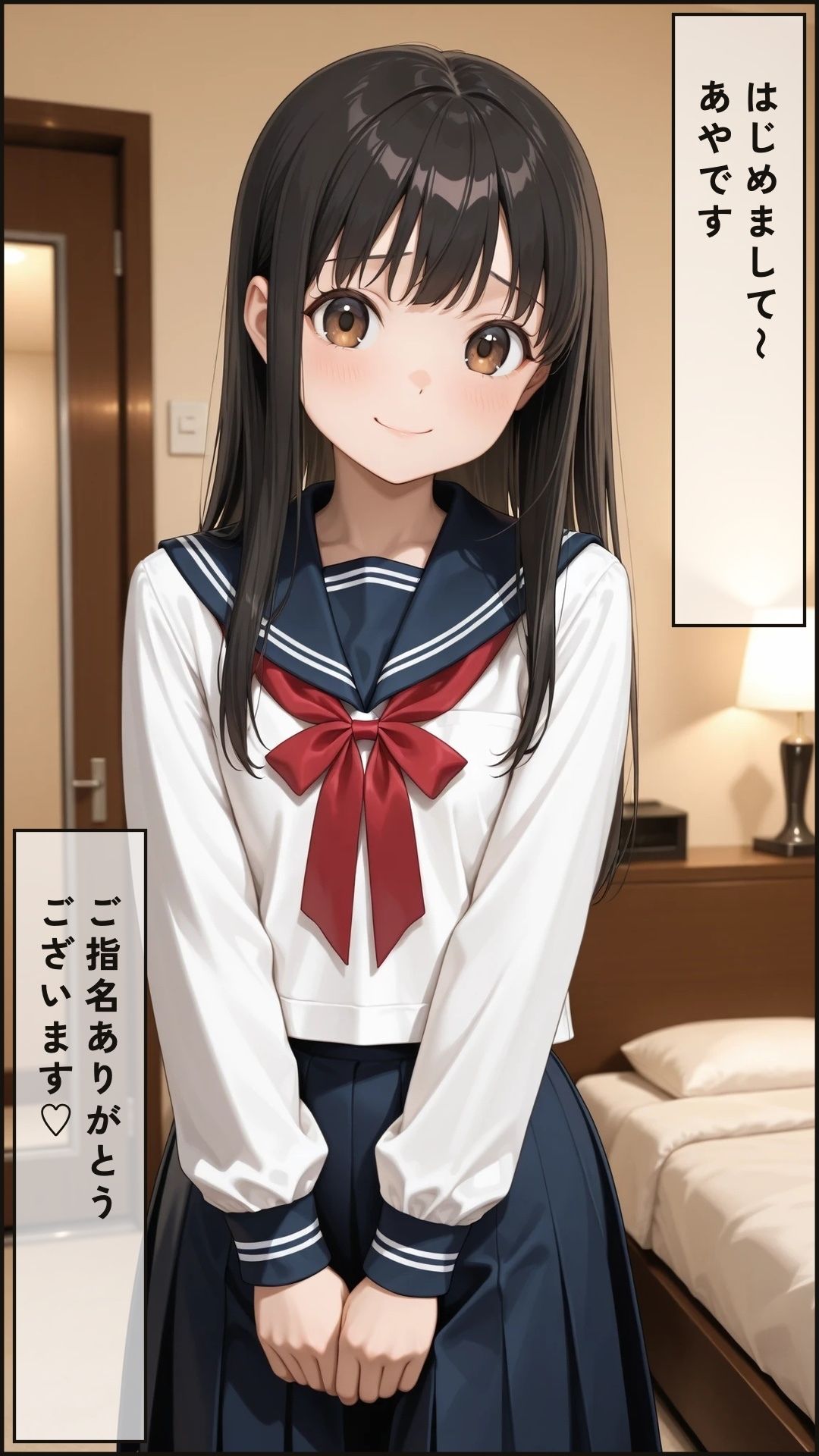 貧乳黒髪美少女デリバリー サンプル画像 2