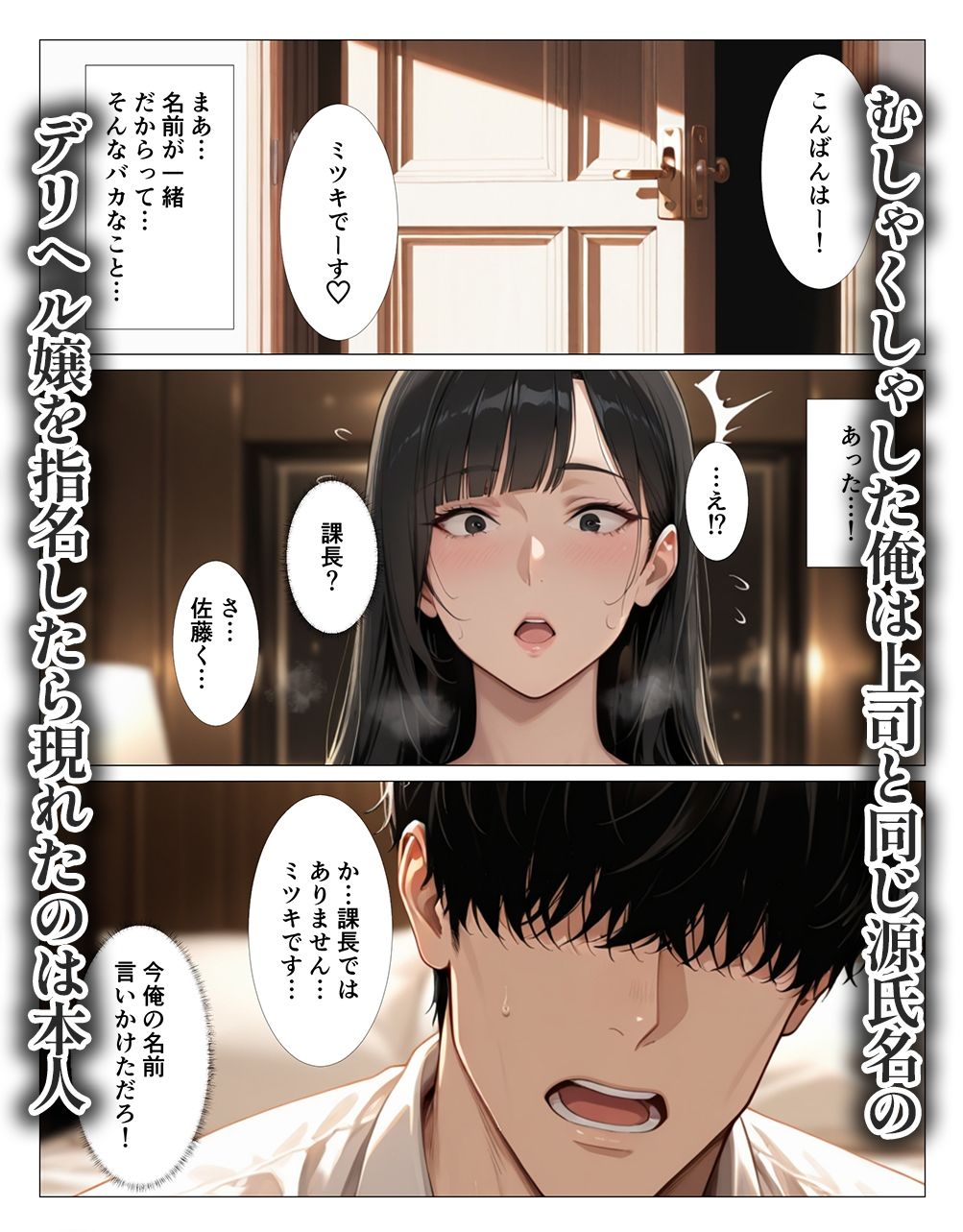 クール系上司がデリヘル嬢だったので爆乳吸って中出しした話 画像2