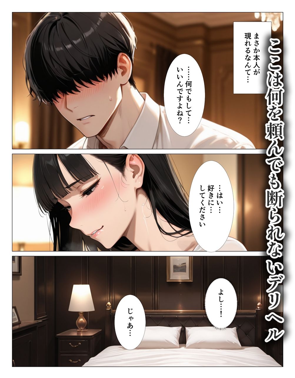 クール系上司がデリヘル嬢だったので爆乳吸って中出しした話 画像3