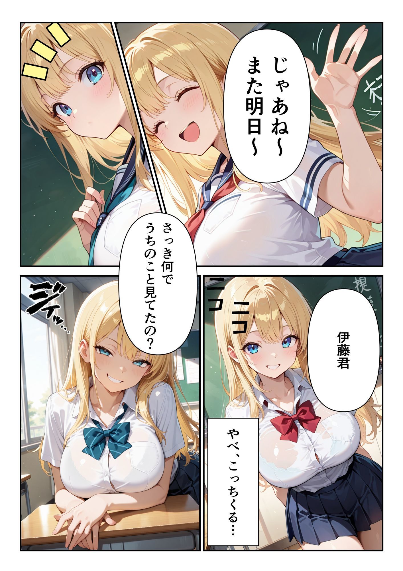 クラスの金髪ギャルが性欲モンスターだった 画像4