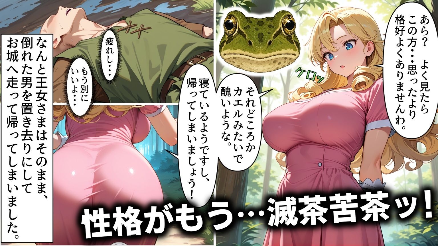 えろ童話『純金の鞠と蛙化王女様』 画像3
