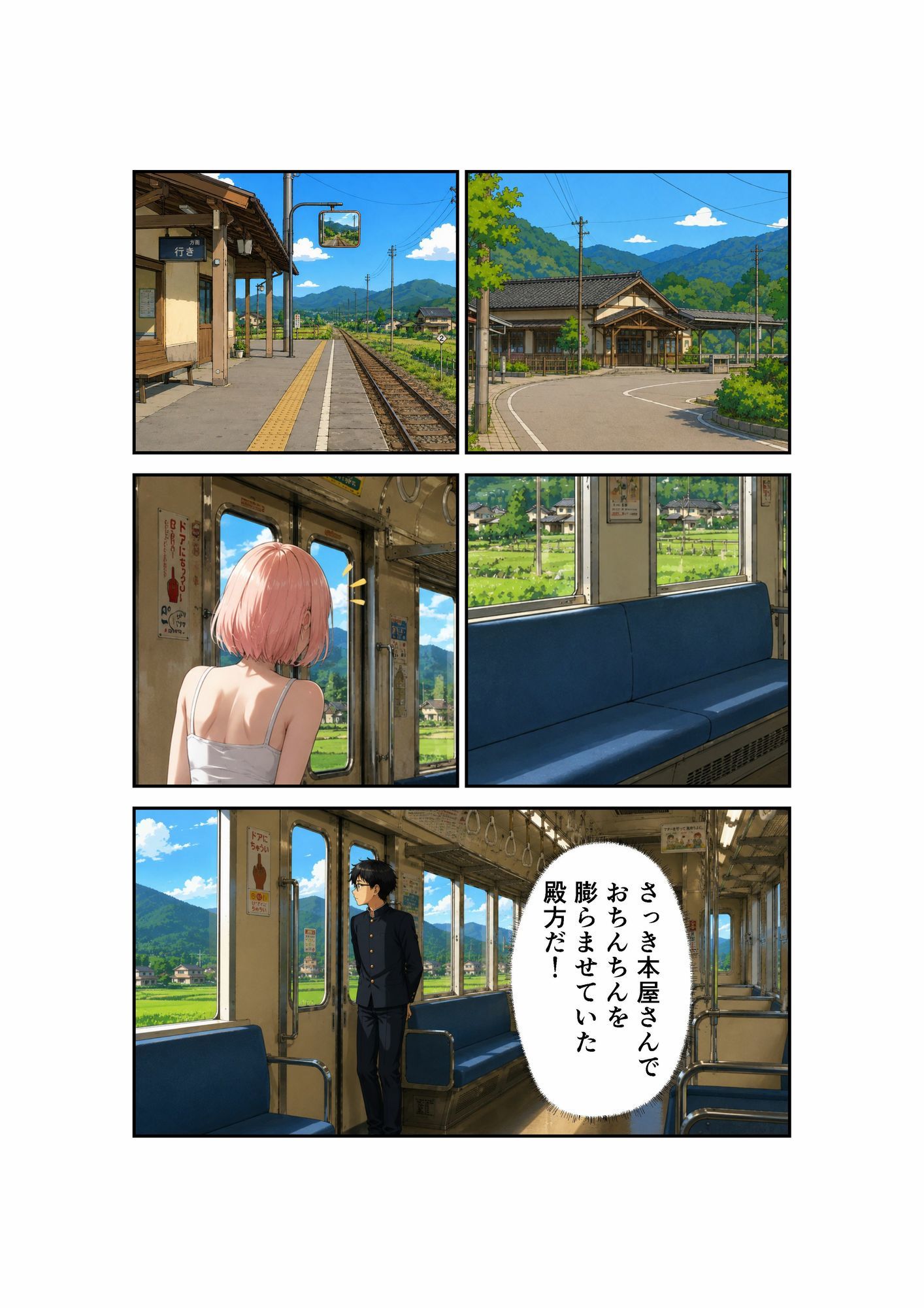 むっつりギャルの電車お尻誘惑〜学ランをボッキさせて喜んでたら痴●オタクに横取りされてもっと絶頂しちゃう無防備スケベ娘〜 サンプル画像 4