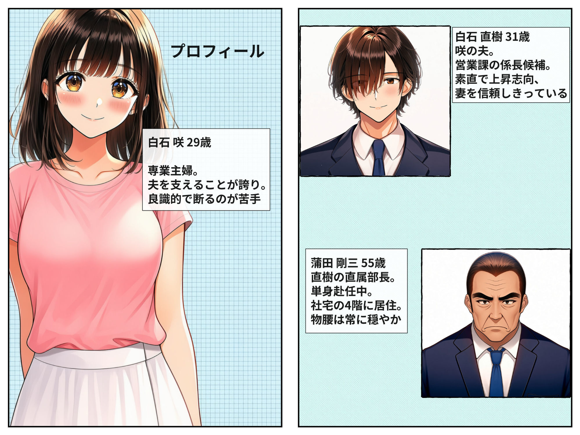 【エロ漫画】社宅の人妻 〜夫の昇進は、上司の妻役から〜 前編6