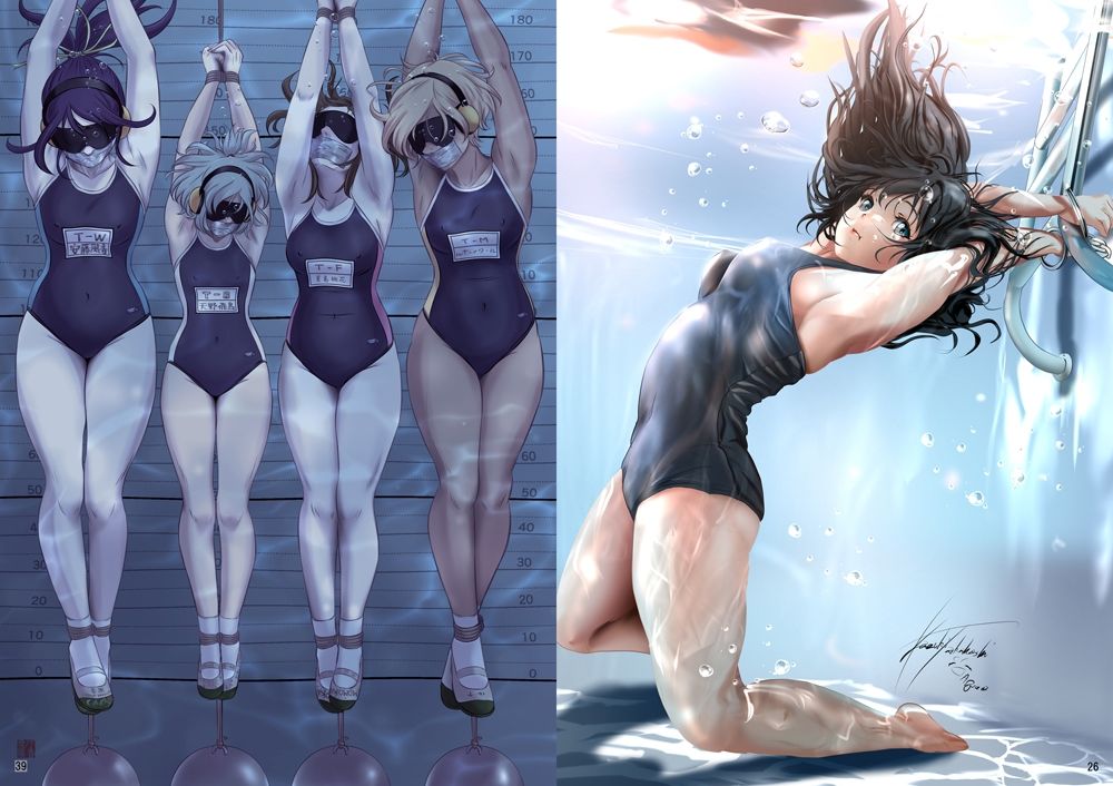 UW(水中/R18)合同誌「Under Water Ecstasy」 サンプル画像1