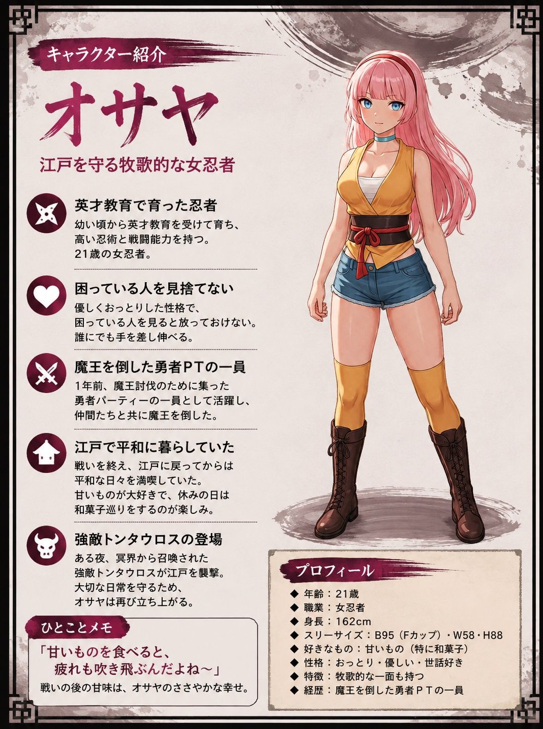 勇者PT壊滅計画 第一の標的・女忍者オサヤ 画像1