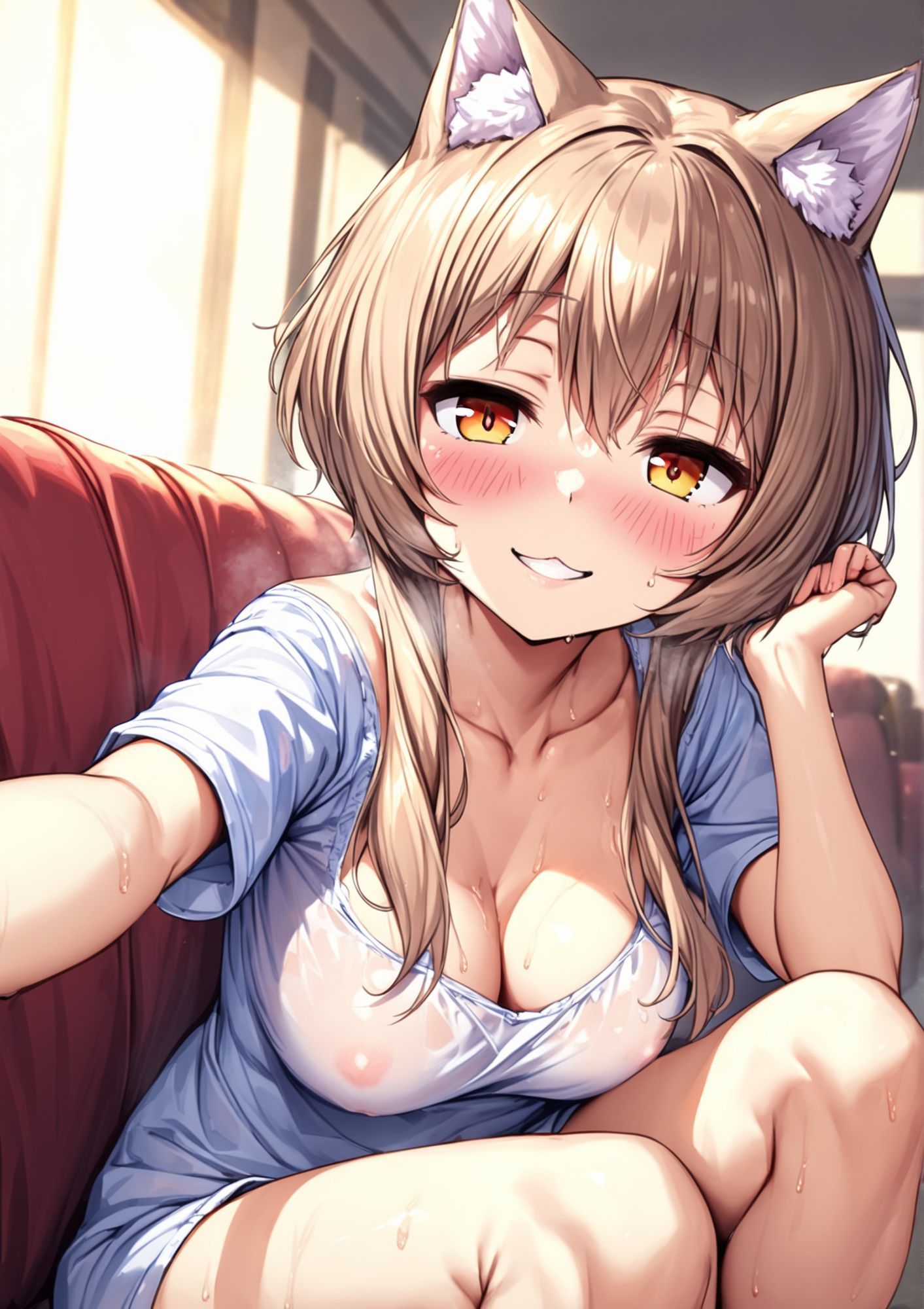猫娘と自宅で新婚気分 画像6