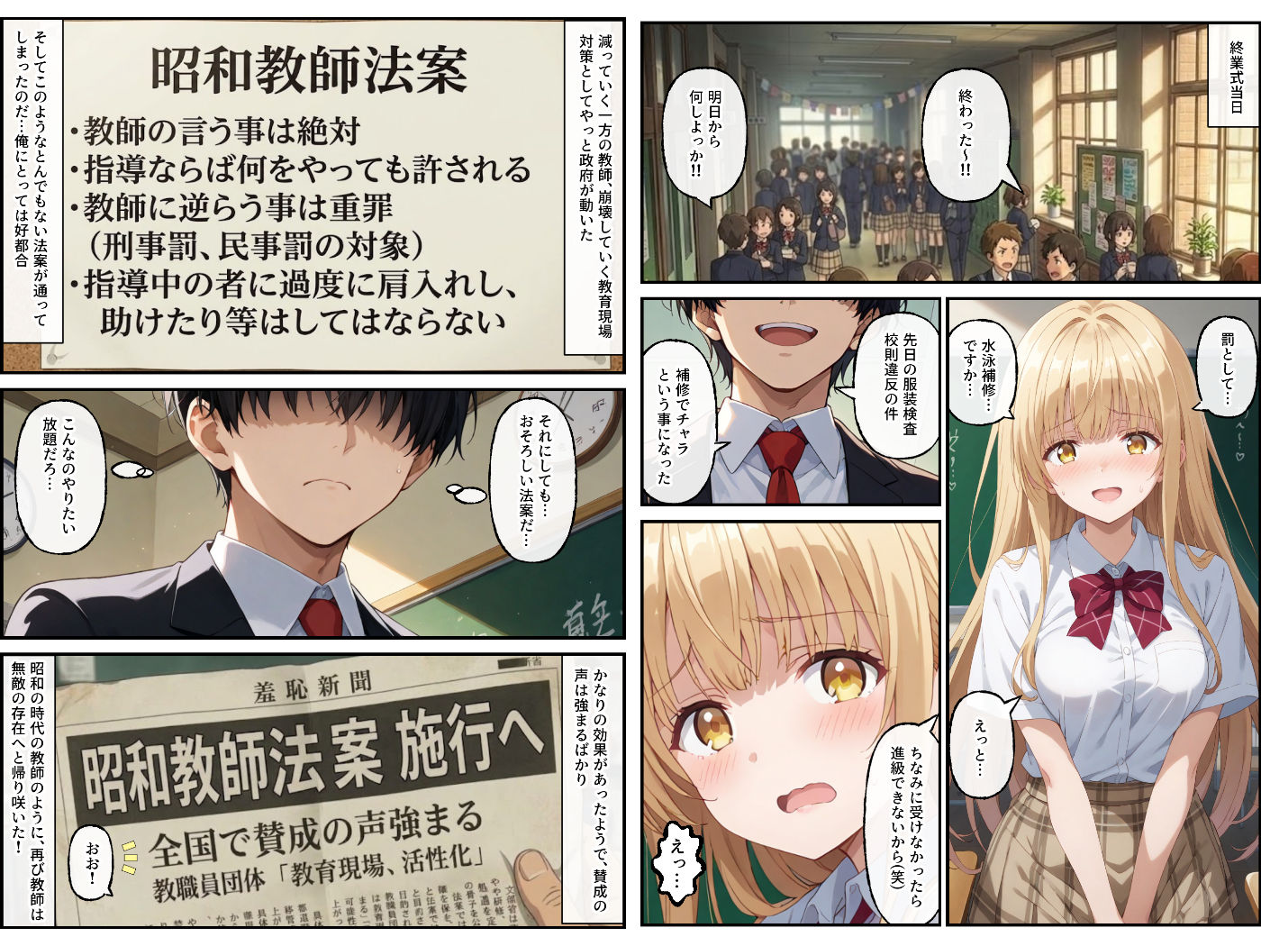 【無料エロ漫画】d_811547 昭和教師法案で無双するおれ2〜水泳補修で変わり果てた天使さまの成れの果て〜(羞恥露出研究所)