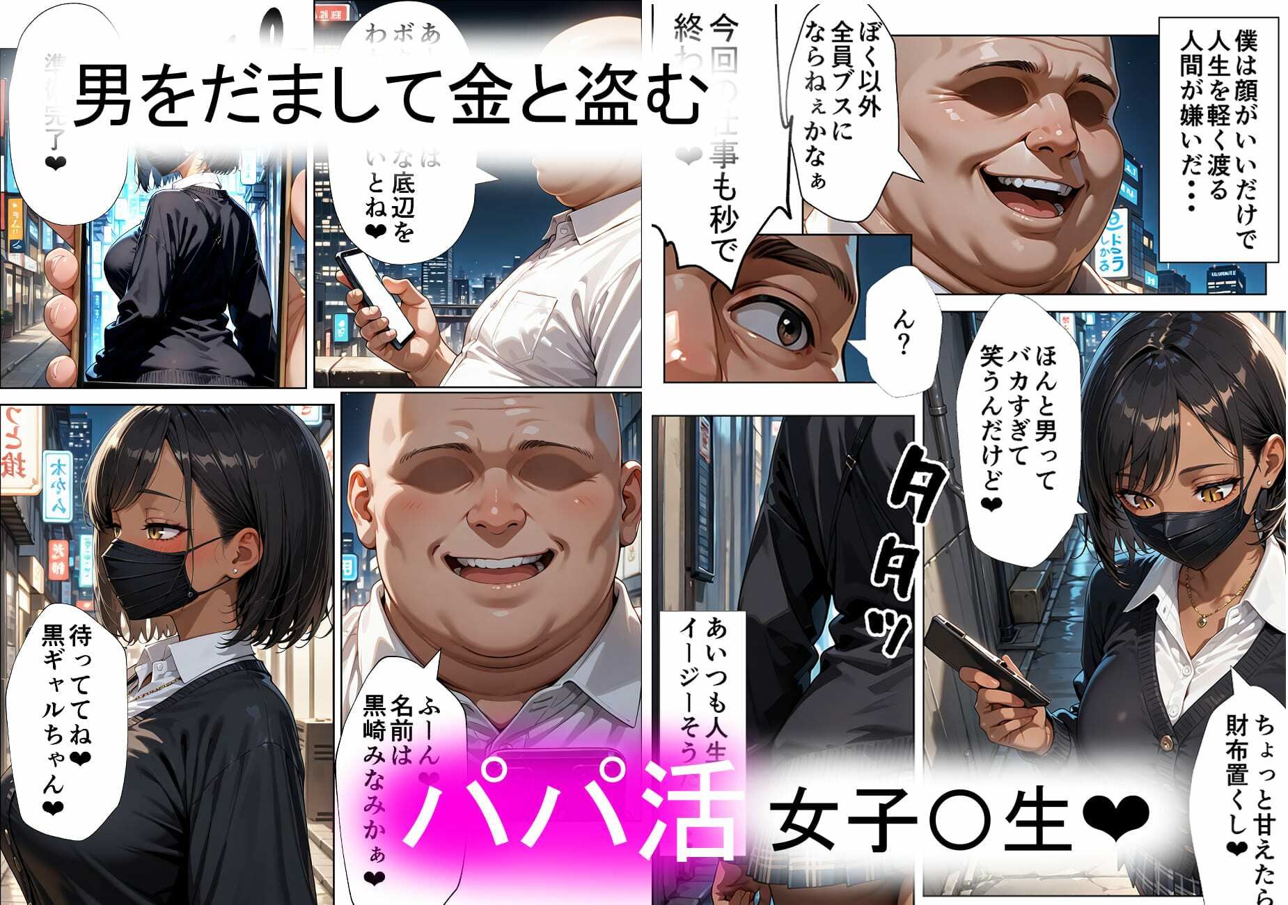 パパ活黒ギャルを人格排泄 画像1