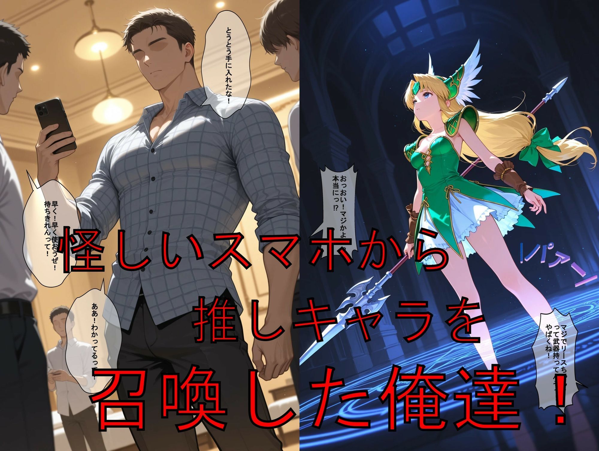推しキャラ召喚した俺達！  歴戦の戦士は問答無用で集団輪●の餌食に！（前編）〜リー〇〜戦士服ver 画像1