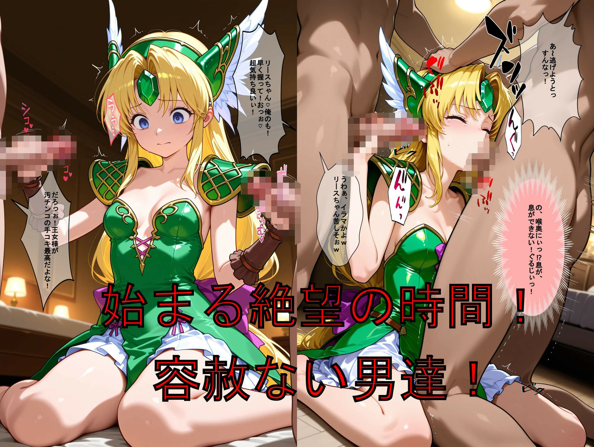 推しキャラ召喚した俺達！  歴戦の戦士は問答無用で集団輪●の餌食に！（前編）〜リー〇〜戦士服ver 画像3