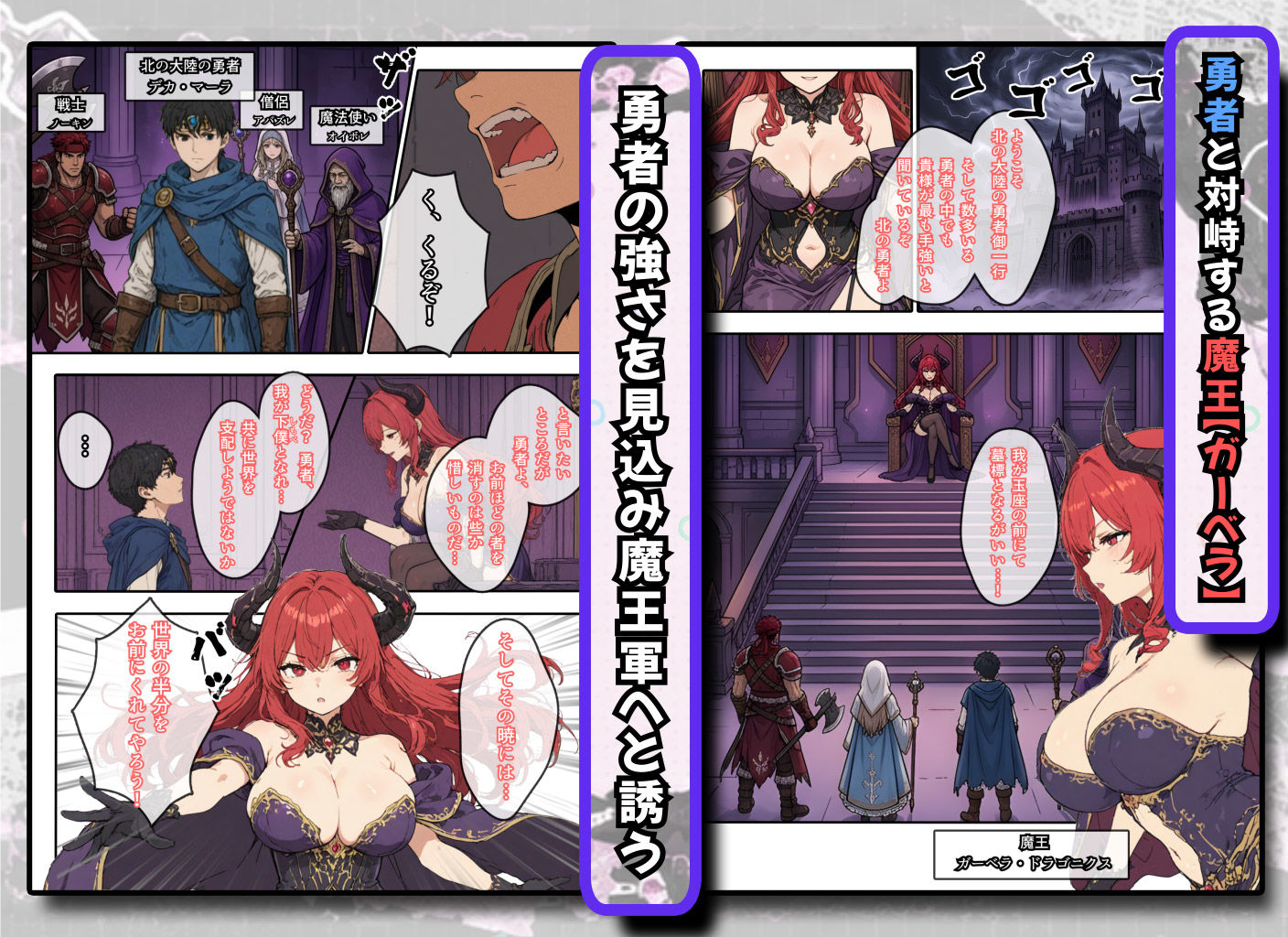 【エロ漫画】高慢魔王、貧弱・母乳・感度過敏体質にされる！汗と母乳とアクメ汁でグチョ濡れの連続中出し絶頂鬼アクメ！！2
