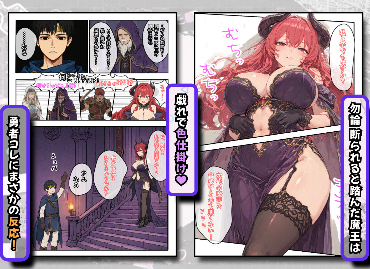 【エロ漫画】高慢魔王、貧弱・母乳・感度過敏体質にされる！汗と母乳とアクメ汁でグチョ濡れの連続中出し絶頂鬼アクメ！！3