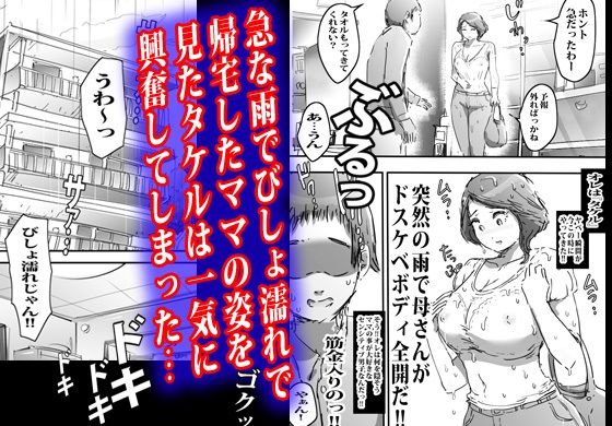 雨で濡れたママに興奮して流れで生エッチしたボク。 画像1