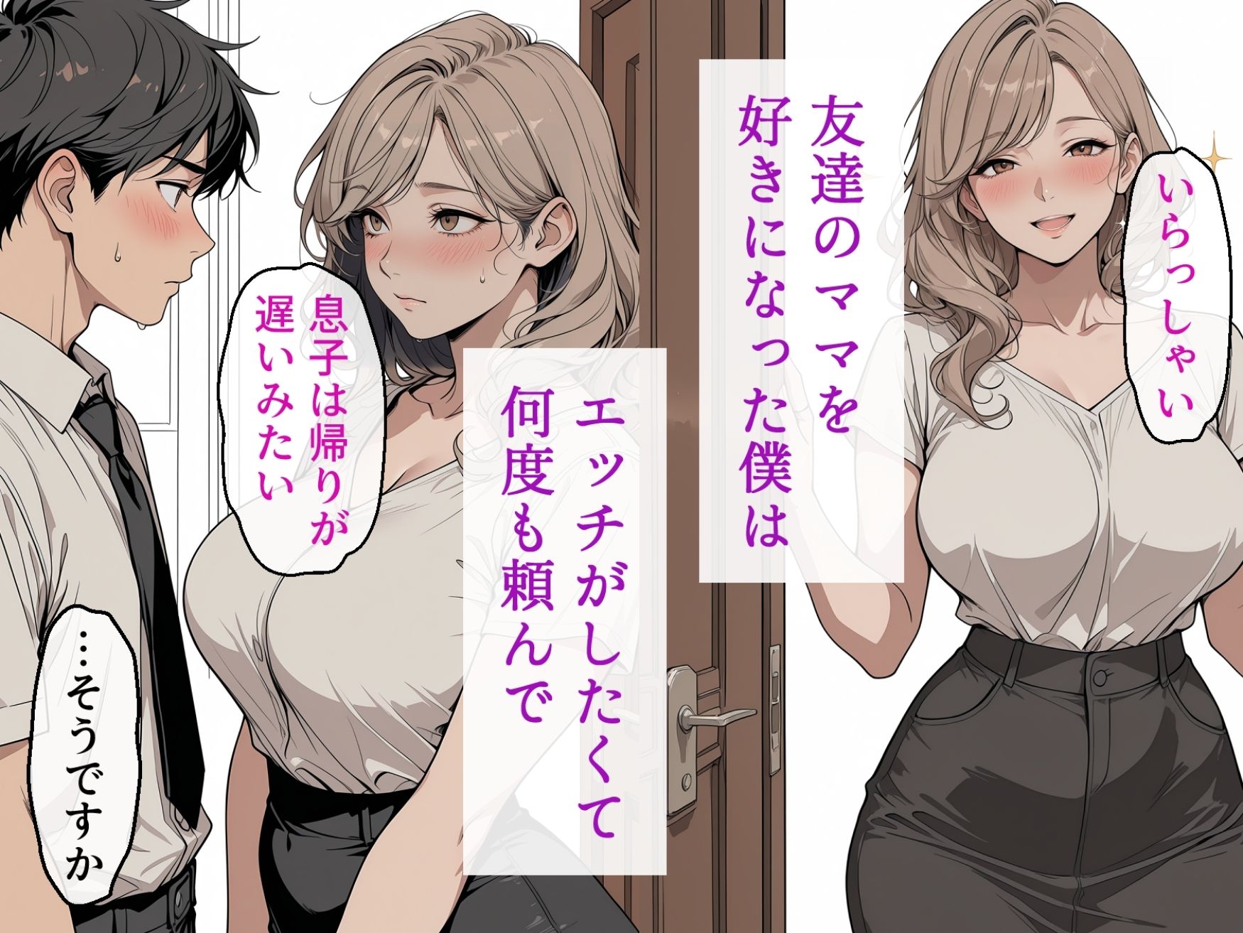 友達のママが僕のデカチンでイキまくった話 2枚目