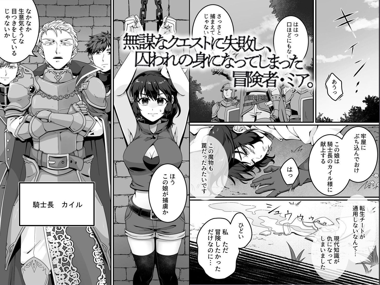 敗北女冒険者ミアの監禁調教録〜捕らえられた処女冒険者が三人の男に貫かれ快楽の虜に堕ちる逆ハーレム〜 画像1