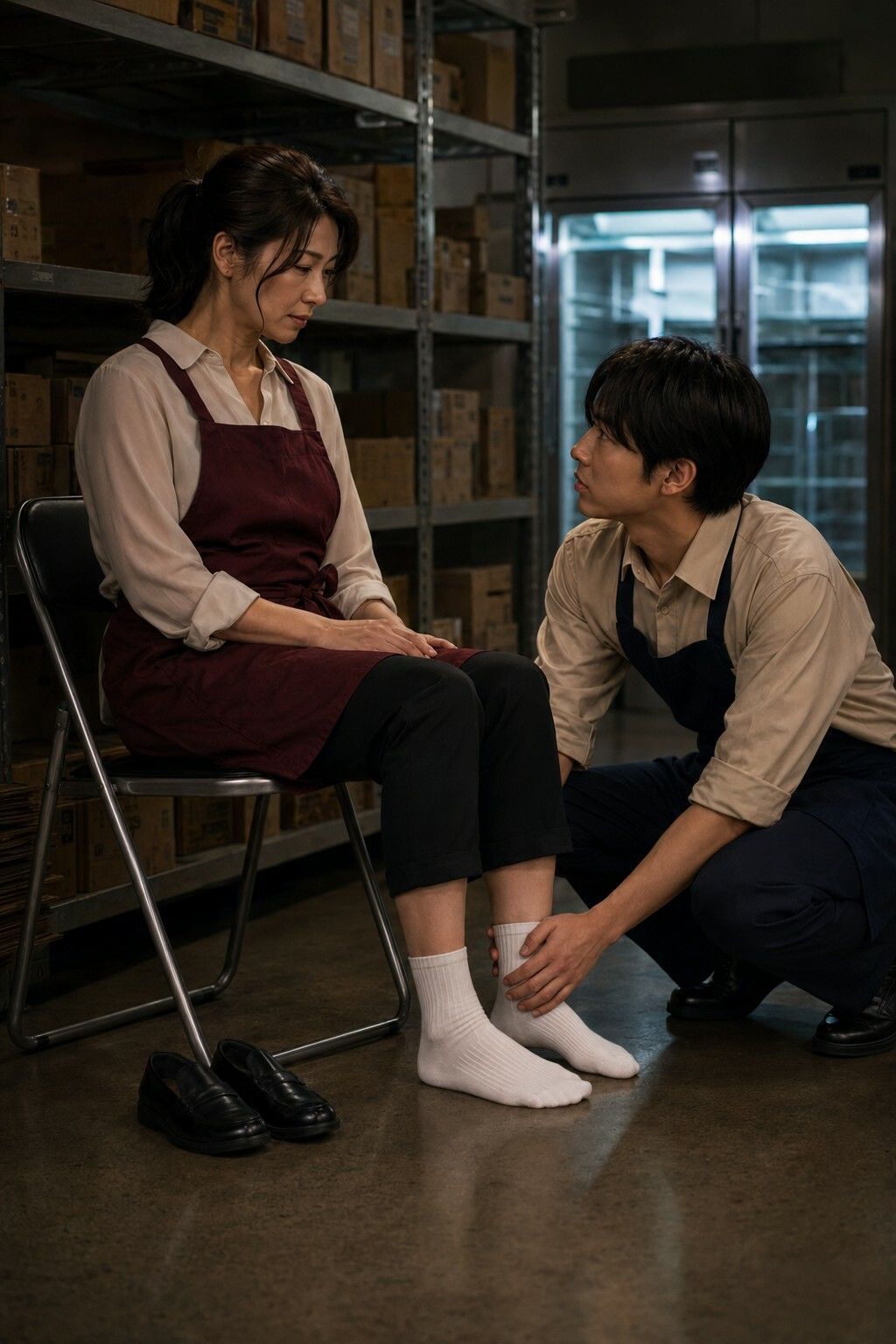 閉店後、人妻パートの白い靴下に触れた【本編全20話+香織視点特別編+カラー挿絵6枚】 画像2