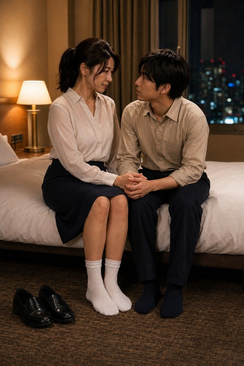 閉店後、人妻パートの白い靴下に触れた【本編全20話+香織視点特別編+カラー挿絵6枚】 画像3
