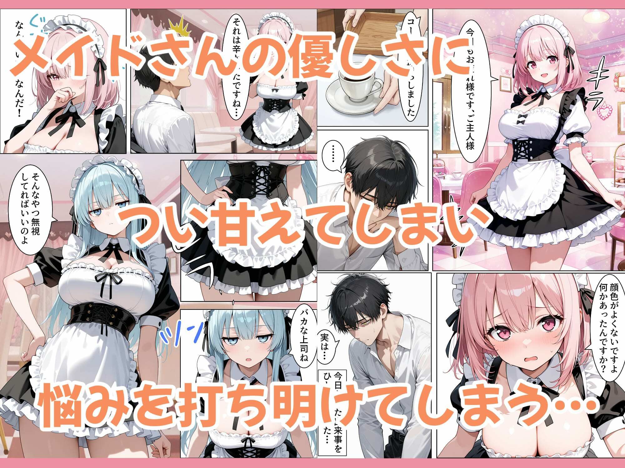 メイドカフェに行ったらゆるふわ巨乳メイドとジト目ツンデレバニーと中出しセックスすることになったんだがの作品画像 3