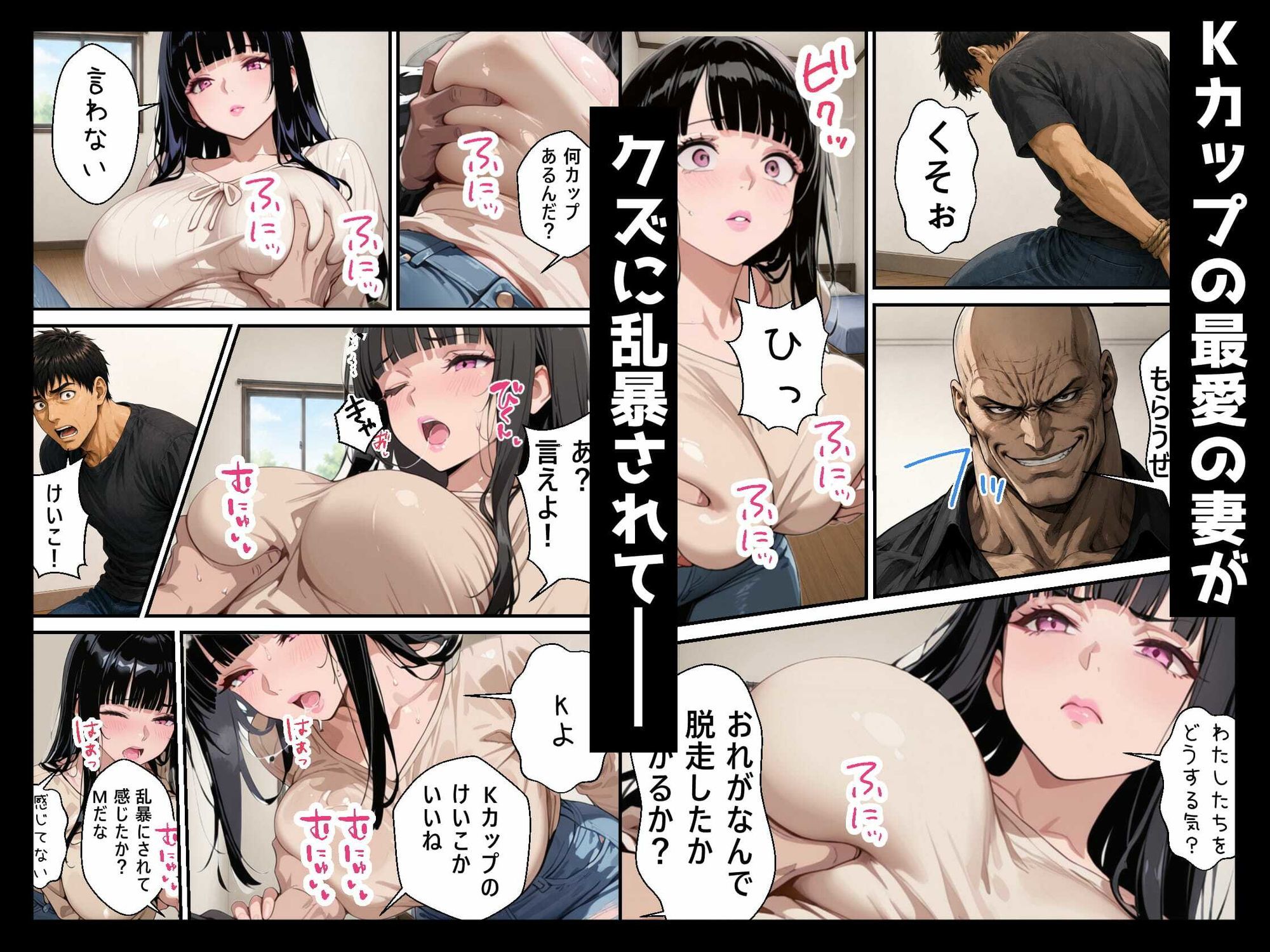脱走した死刑囚に巨乳コスプレイヤームチムチ妻（24）をNTRオナホにされました