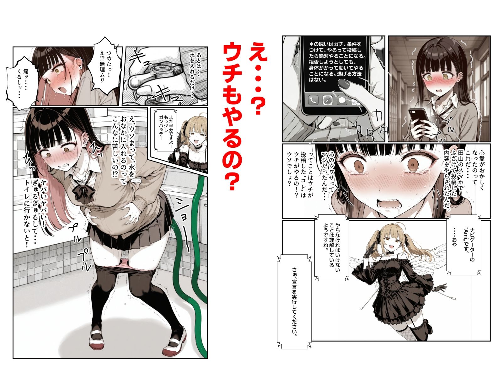 オタクにやさしくないギャル2不適切な投稿の責任を取って校内巡回異物排泄 画像3