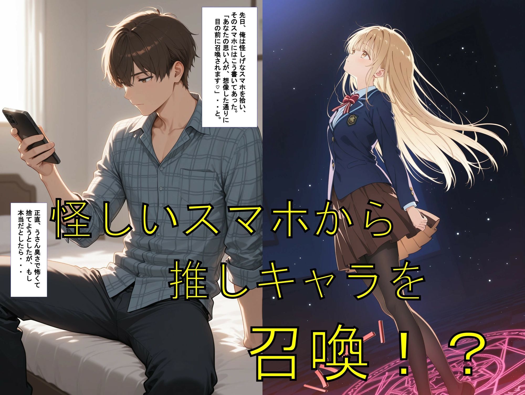 推しキャラ召喚した俺！  天使様のような可愛い美少女とラブラブな時間を  〜椎〇  真昼〜ver1