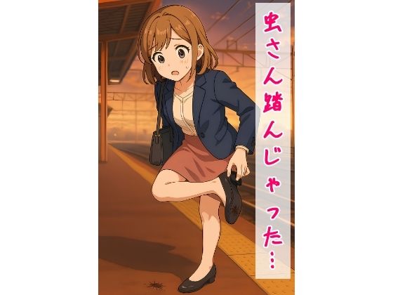 【踏み潰し】会社の先輩は可愛いのに、足が臭くて虫を平気で踏み潰す【足の匂いフェチ】