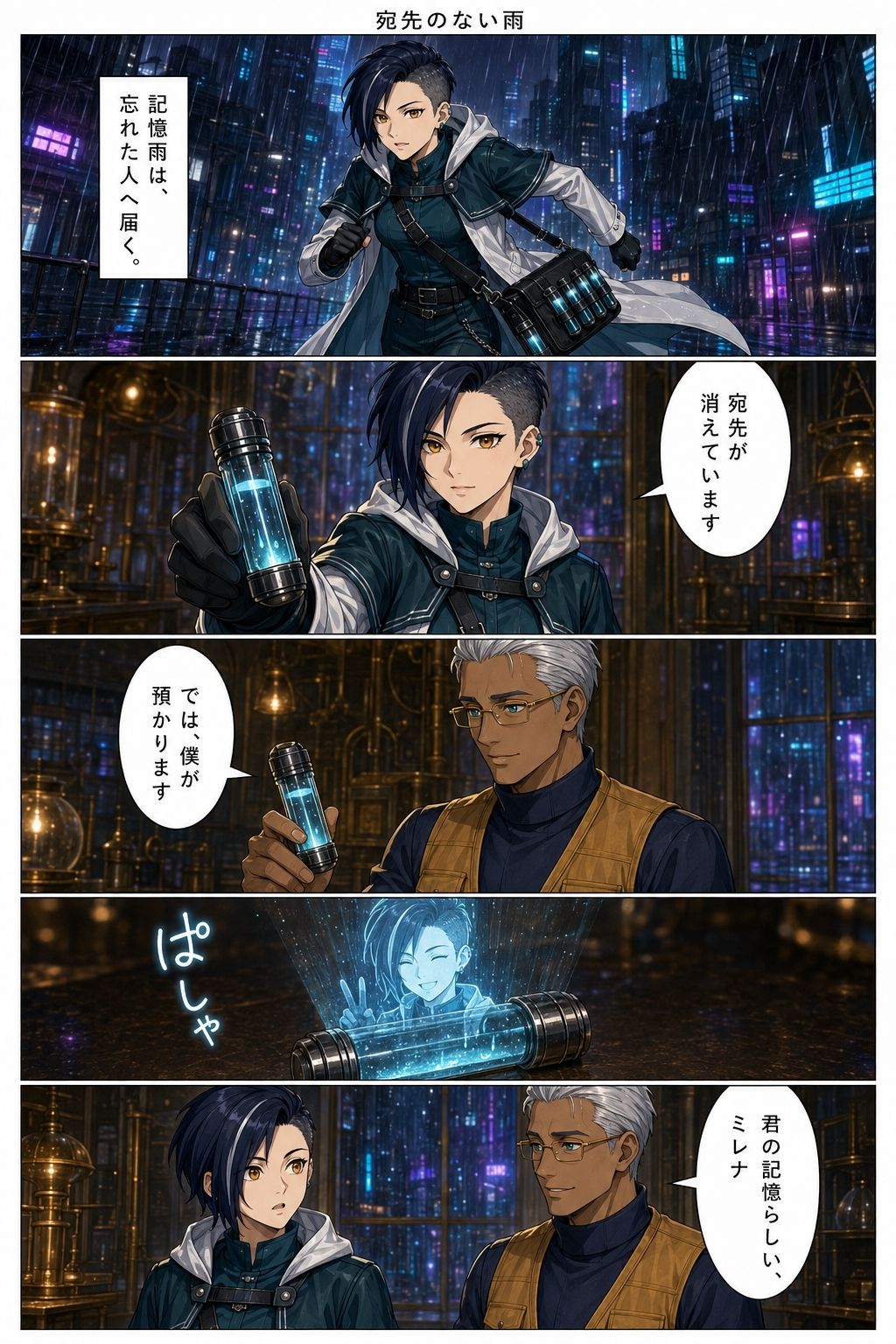 記憶雨の配達人（10ページ） サンプル画像 1