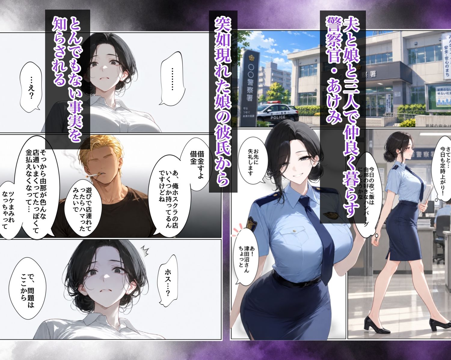娘の彼氏とAV撮影〜娘の彼氏のチン〇でイキ狂い尿と潮をまき散らす人妻警官〜 画像2