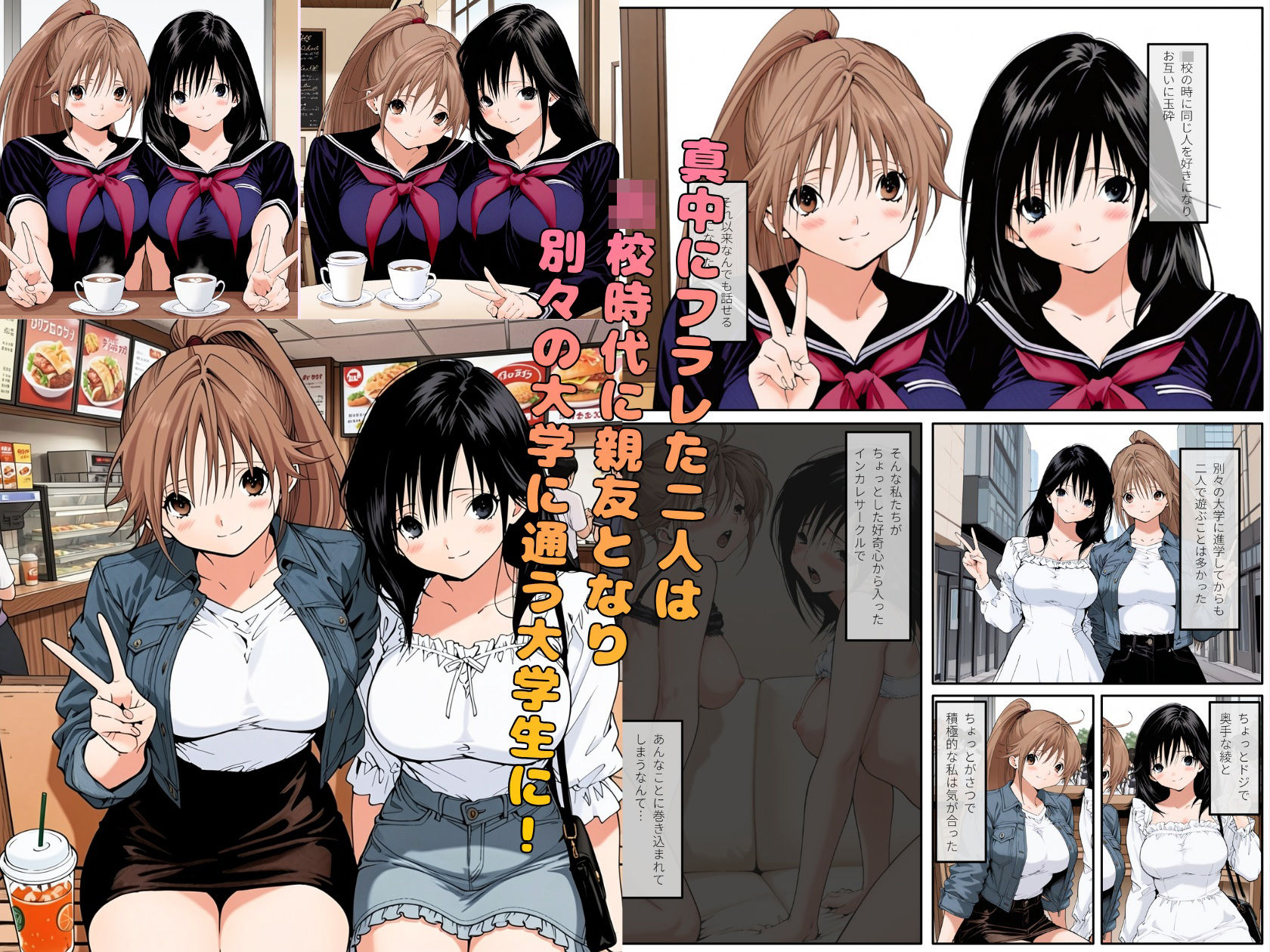 いちご大学物語〜信用した女先輩に騙されて親友と一緒にヤリサー合宿で何度も生ハメされました〜