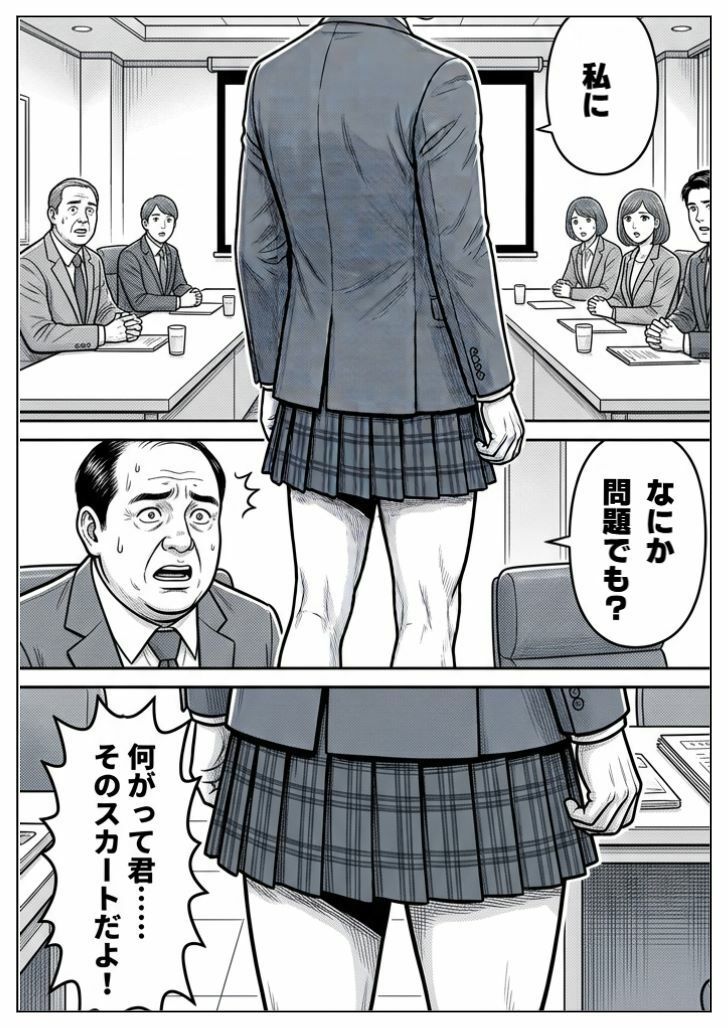 片思い中の課長はなぜかミニスカートです