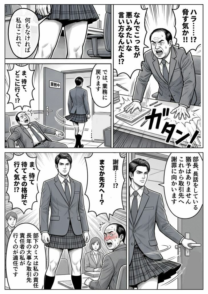 片思い中の課長はなぜかミニスカートです
