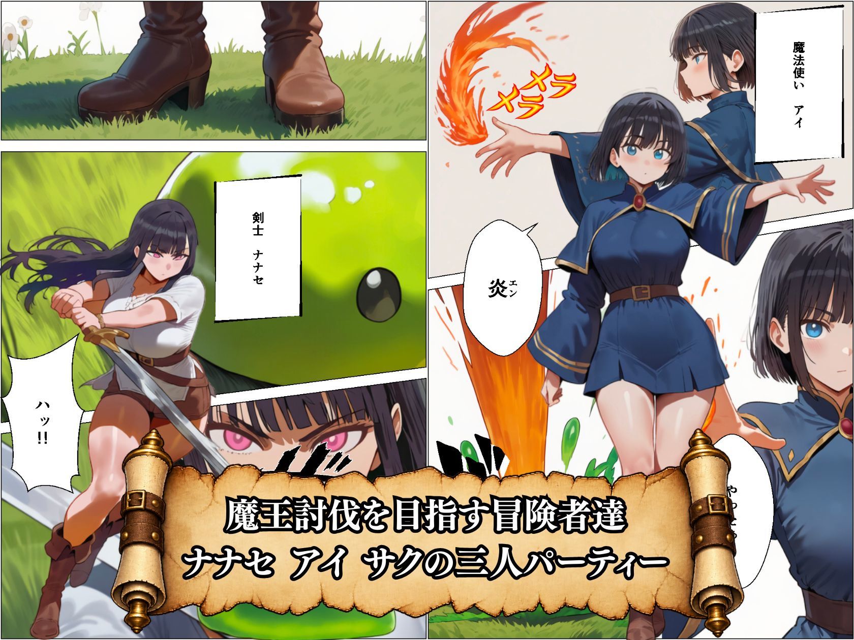 【無料エロ漫画】d_818296 回復方法は生ハメです。〜異世界僧侶のパーティー回復記〜(おなぷり)