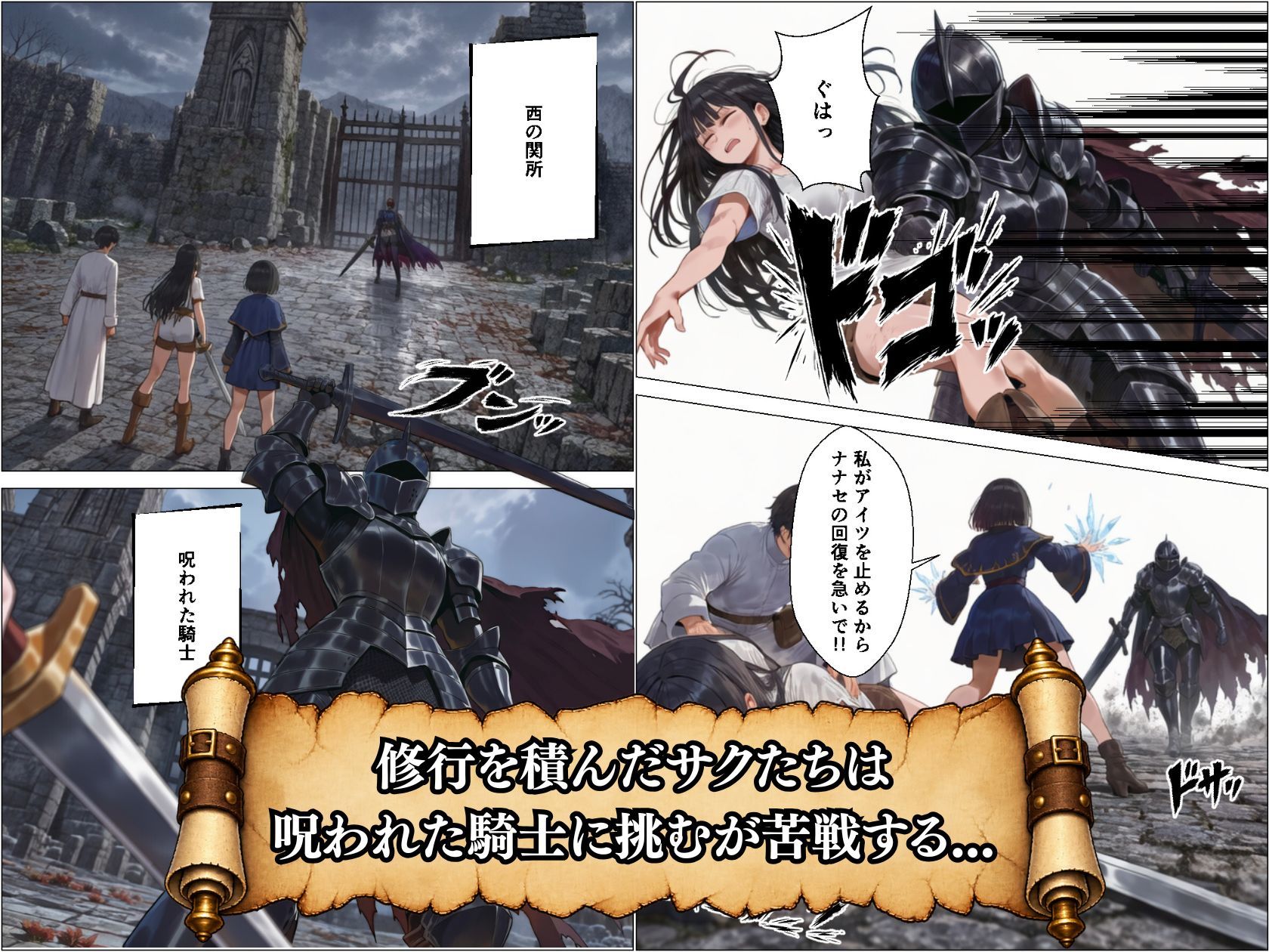 【無料エロ漫画】d_818296 回復方法は生ハメです。〜異世界僧侶のパーティー回復記〜(おなぷり)