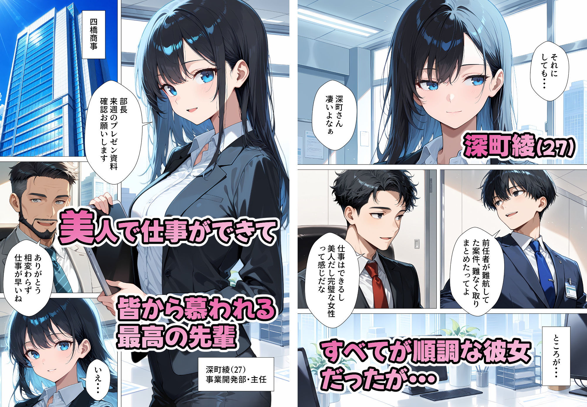 取引先に寝取られた先輩-絶え間なく注がれた白濁液 1枚目
