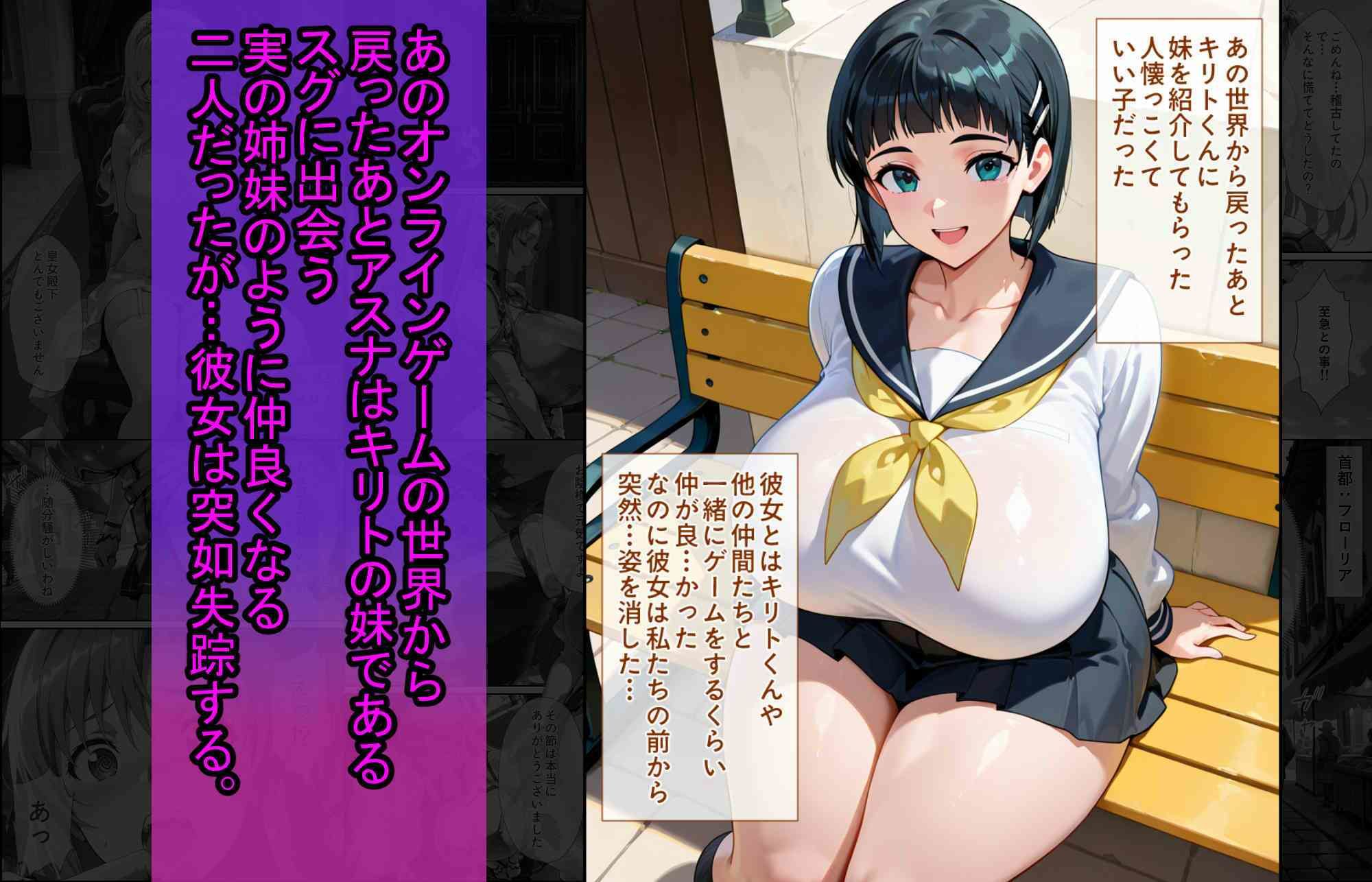 【エロ漫画】爆乳●●  アスナちゃんが巨根おじさんに寝取られる  話173
