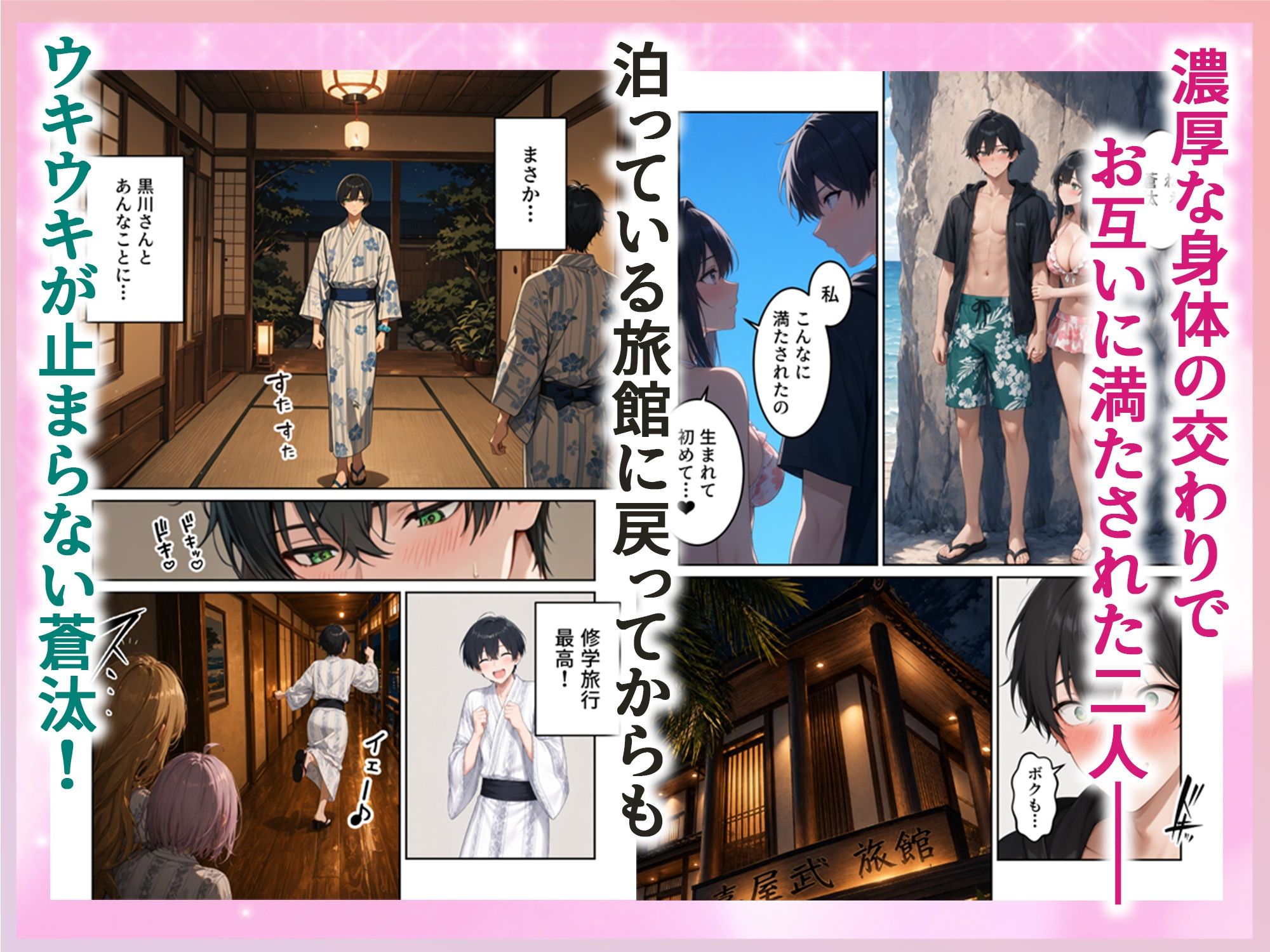 【エロ漫画】修学旅行で1軍ギャル達にデカちんバレて搾り取られた話6