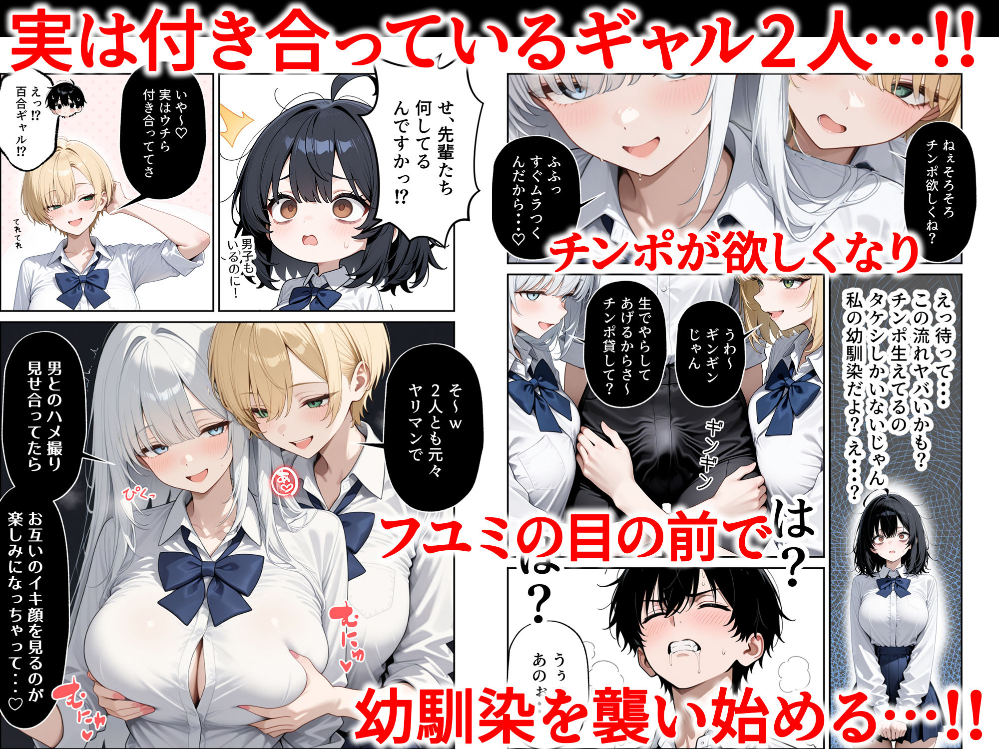 【無料エロ漫画】d_823762 ハメ撮り好きなJ◯たちとハーレムSEXした話(ぱにぱに)