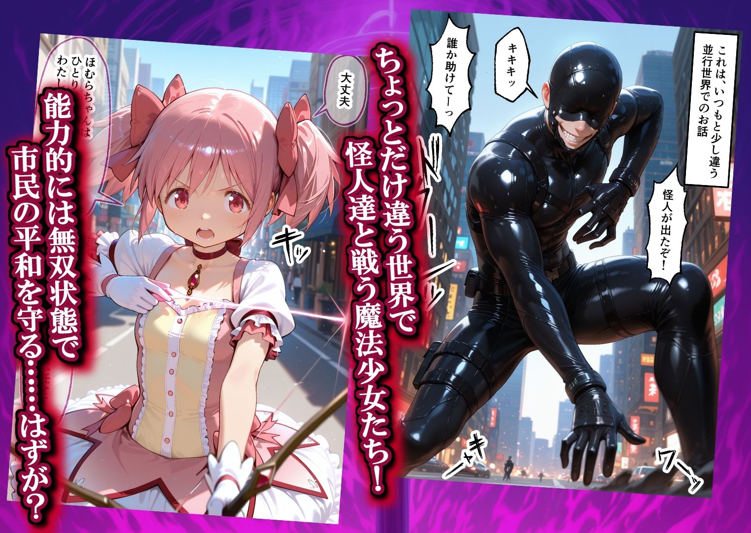 魔法少女 闇落ち 敗北ルートもう戻れない 繰り返される凌●と快楽で嫌なはずなのに…まど〇ギ編 サンプル画像 1