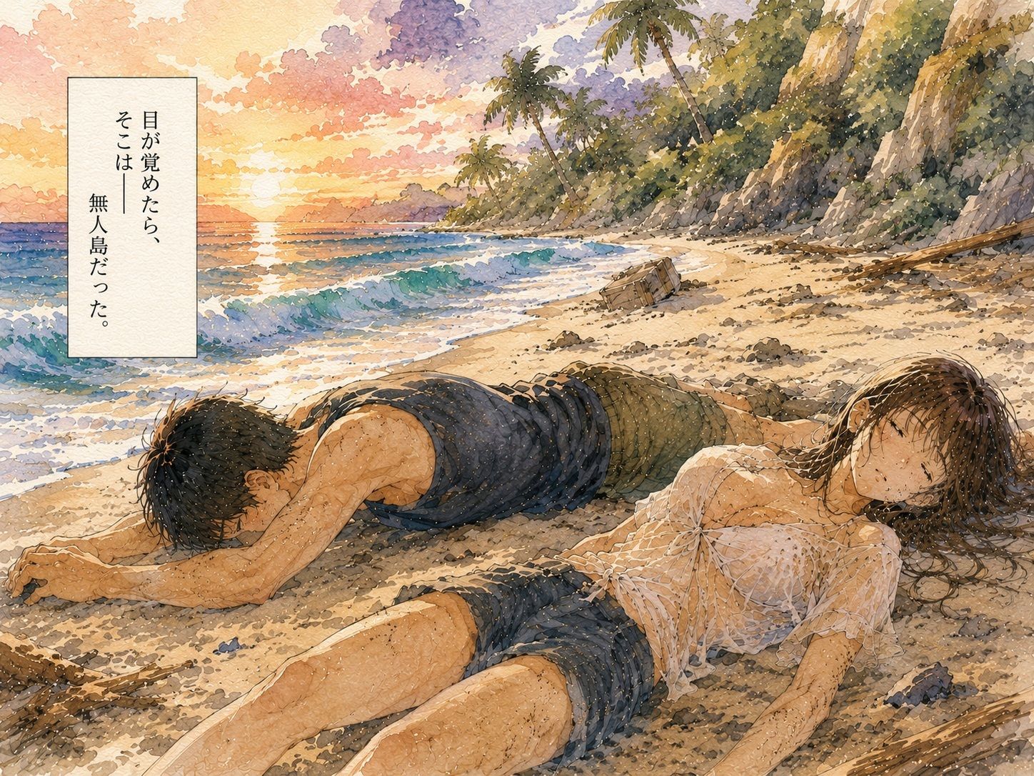 無人島で幼馴染と二人きり。 〜助けが来ないなら、もう我慢できない〜 画像 2