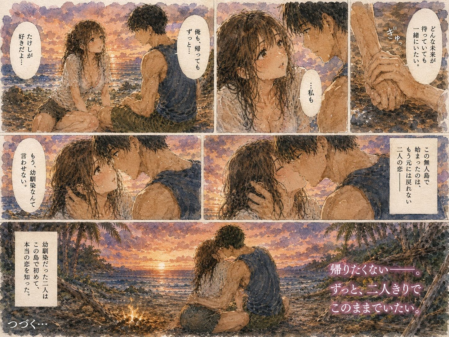 無人島で幼馴染と二人きり。 〜助けが来ないなら、もう我慢できない〜 画像 6
