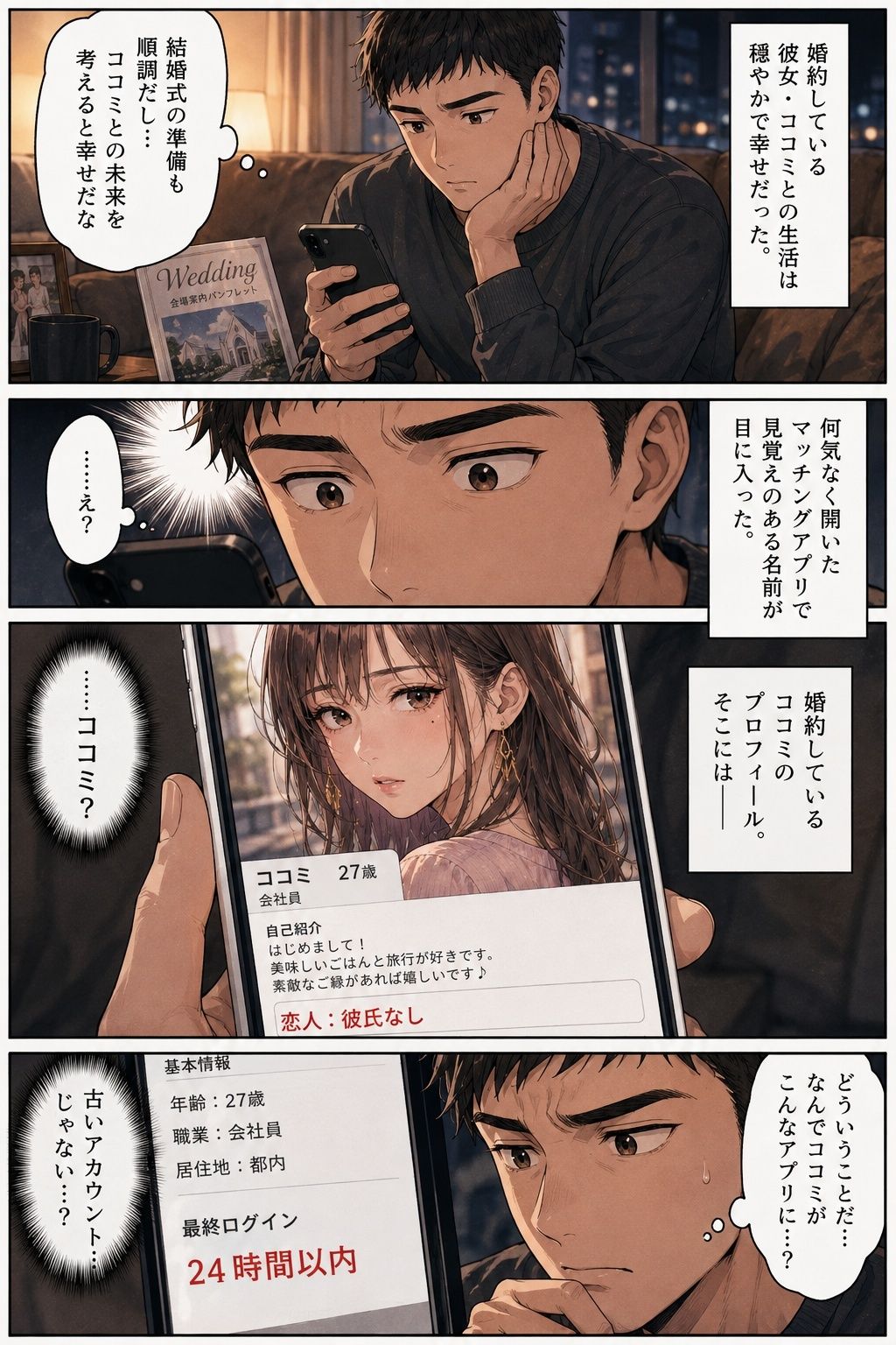 婚約中の彼女をマッチングアプリで見つけた。 〜プロフィールには「彼氏なし」と書かれていた〜 画像1