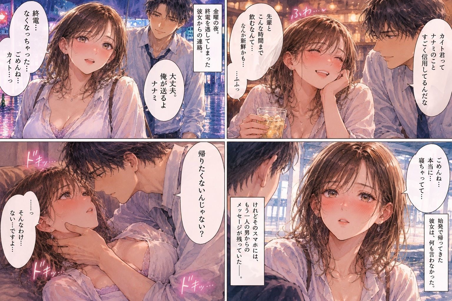 終電を逃した彼女と、彼女を送るはずだった会社の先輩。 〜始発までの5時間〜 画像1
