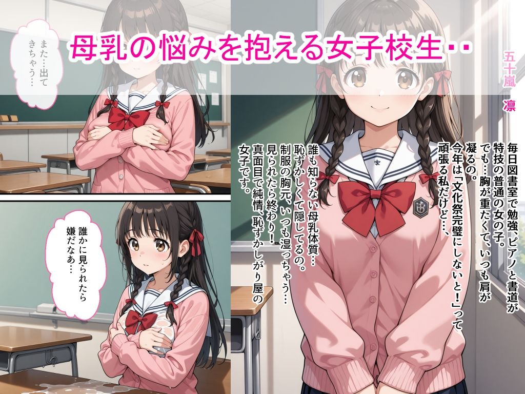 【高画質版】母乳女子校生が男子生徒に弱みを握られ中出し絶頂した話 画像1