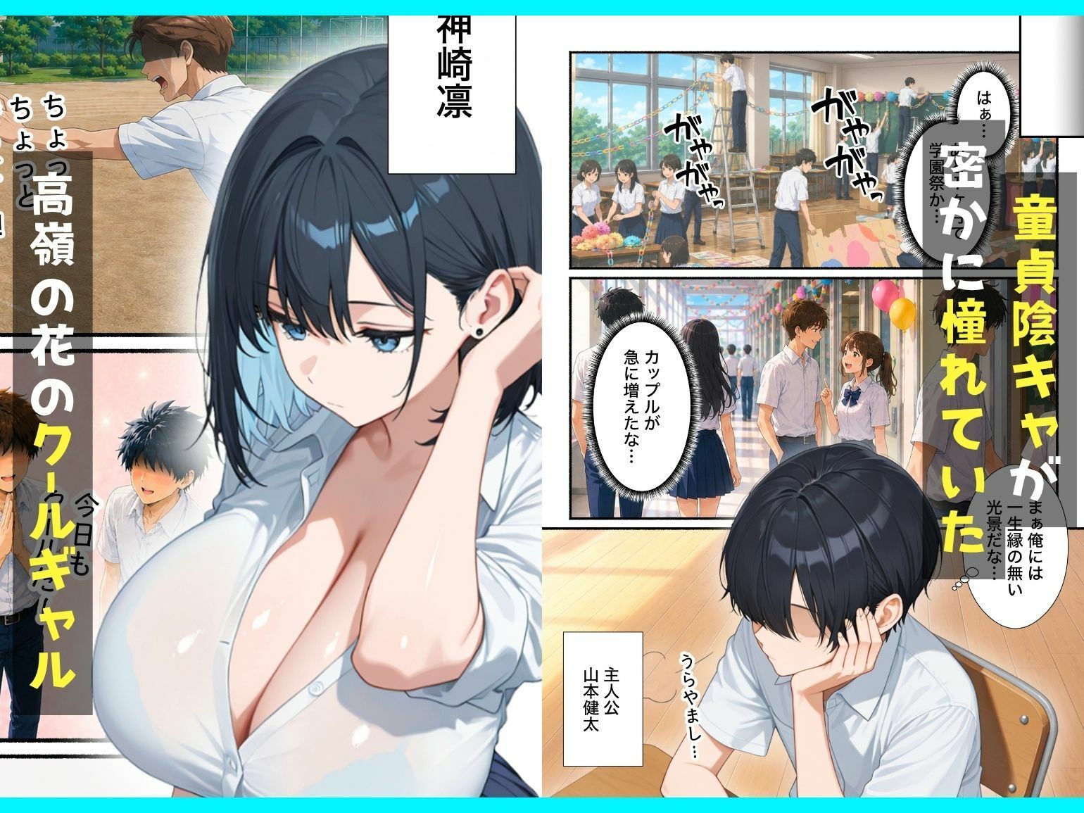 【無料エロ漫画】d_824879 不感症のクールギャルと童貞陰キャの僕がポリネシアンセックスで本気SEXした話(餅餅きなこ)