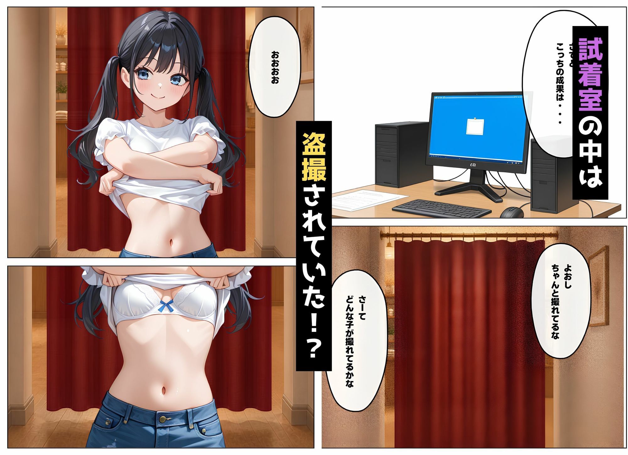 水着を買いに来た2人が盗撮される話 画像3
