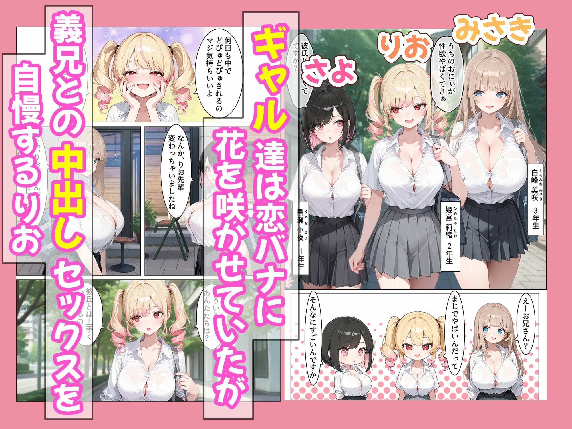 搾精日和2〜爆乳あまあま先輩ギャルと敏感ツンデレ後輩ギャルに搾り尽くされる話〜 1枚目