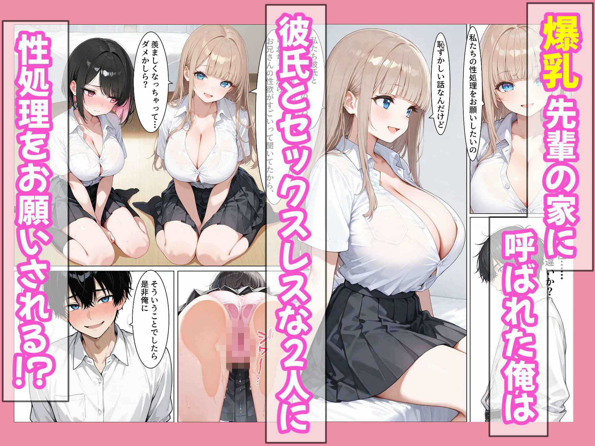 搾精日和2〜爆乳あまあま先輩ギャルと敏感ツンデレ後輩ギャルに搾り尽くされる話〜 3枚目