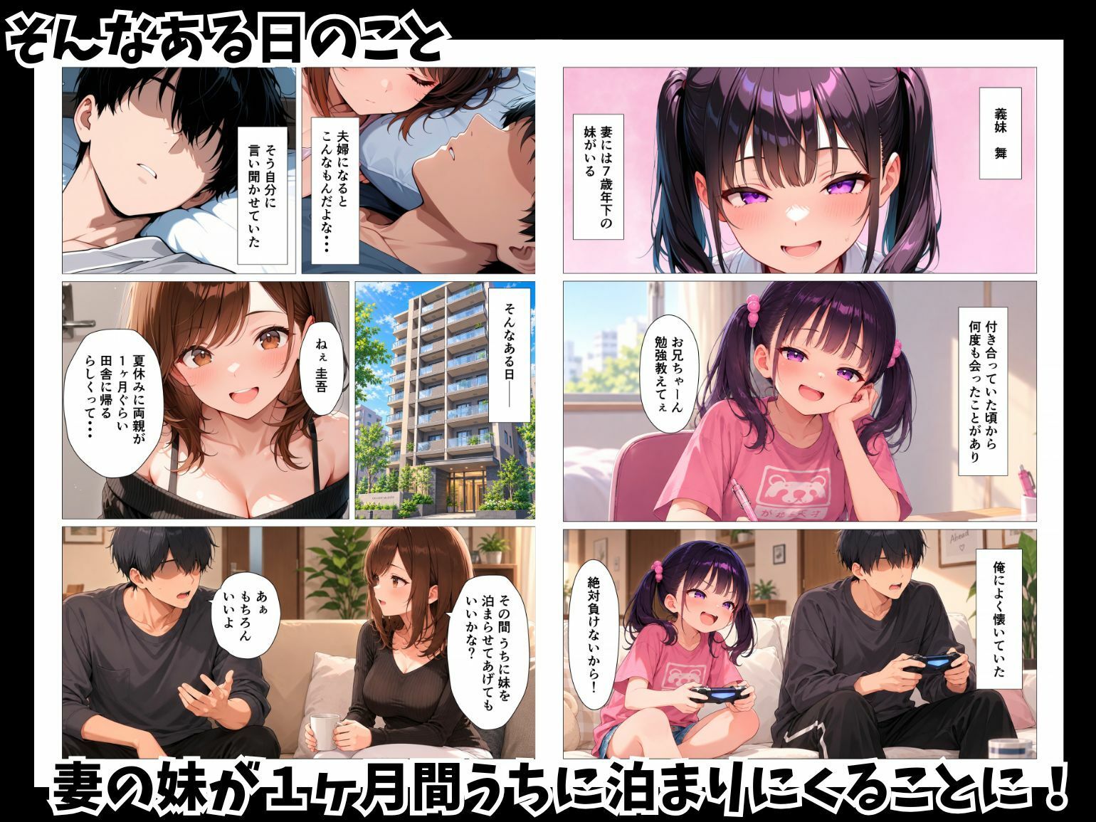 妻とレスの俺が爆乳ギャル義妹に誘惑されて浮気後尾しまくる話